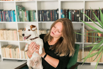 Woman with dog