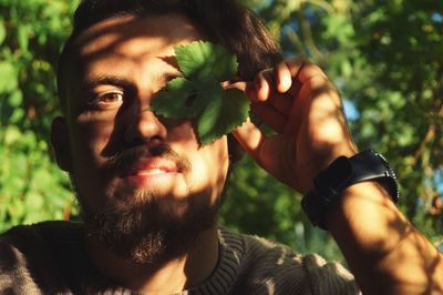 Close-up portrait of young man