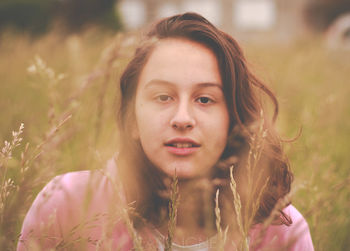 Portrait of beautiful young woman