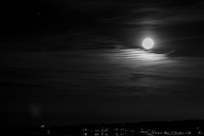 Scenic view of moon in sky at night