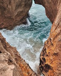 Rock formations in sea