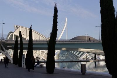 Bridge over river in city