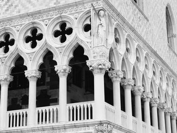 Low angle view of historical building. palazzo ducale. piazza san marco. venice