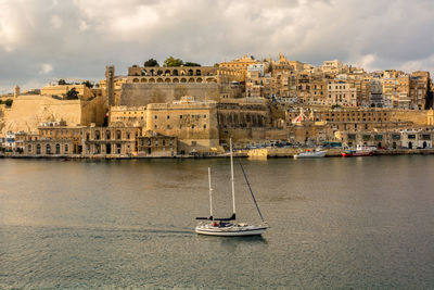 Boats in harbor