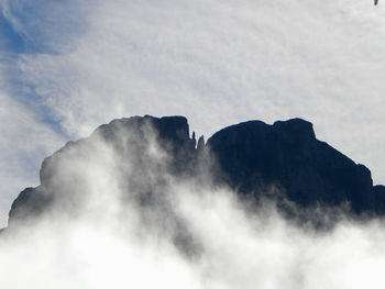 Low angle view of mountain against sky