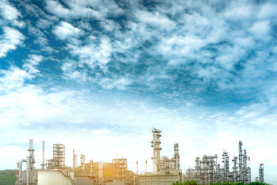 Low angle view of buildings against sky