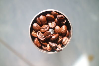 Close-up of roasted coffee beans