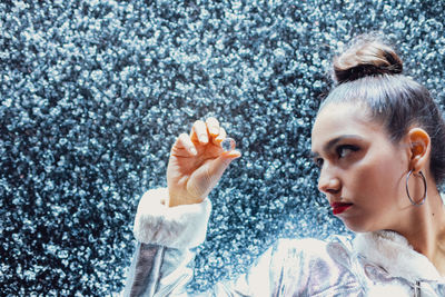 Woman holding quartz