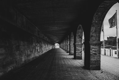 View of empty tunnel