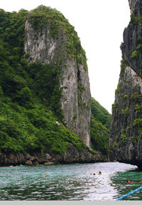 Scenic view of rocky mountains