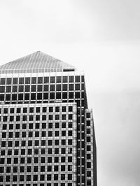 Low angle view of modern building against sky