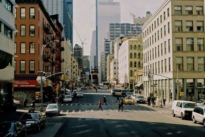 City street with buildings in background