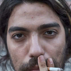 Close-up portrait of young man