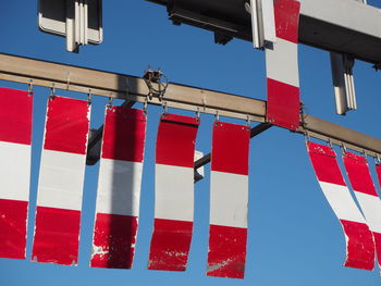 Low angle view of multi colored built structure