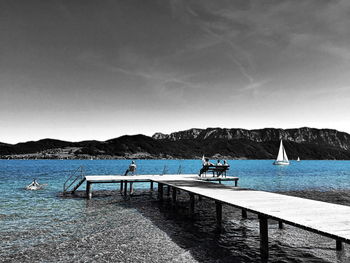 Scenic view of sea against sky