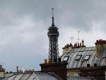 Low angle view of roof against sky