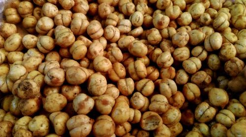 Full frame shot of chickpeas for sale in market