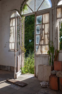 Entrance of abandoned room