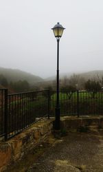 View of street light against sky