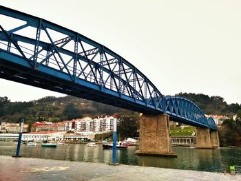 Bridge over river against clear sky