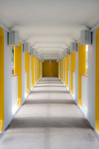 Empty corridor of building