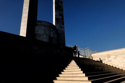 View of steps against clear sky