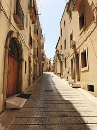 Alley amidst buildings in city