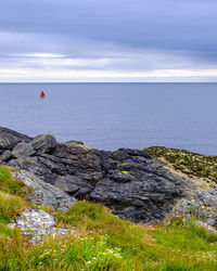 Seascape view at trearddur bay on anglesey, north wales, uk