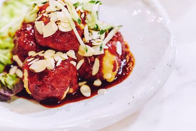 Close-up of food on plate