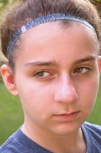 Close-up portrait of teenage girl