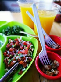 Close-up of vegetables in container