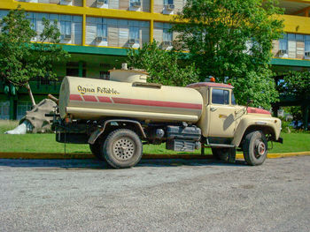 Side view of a car on road