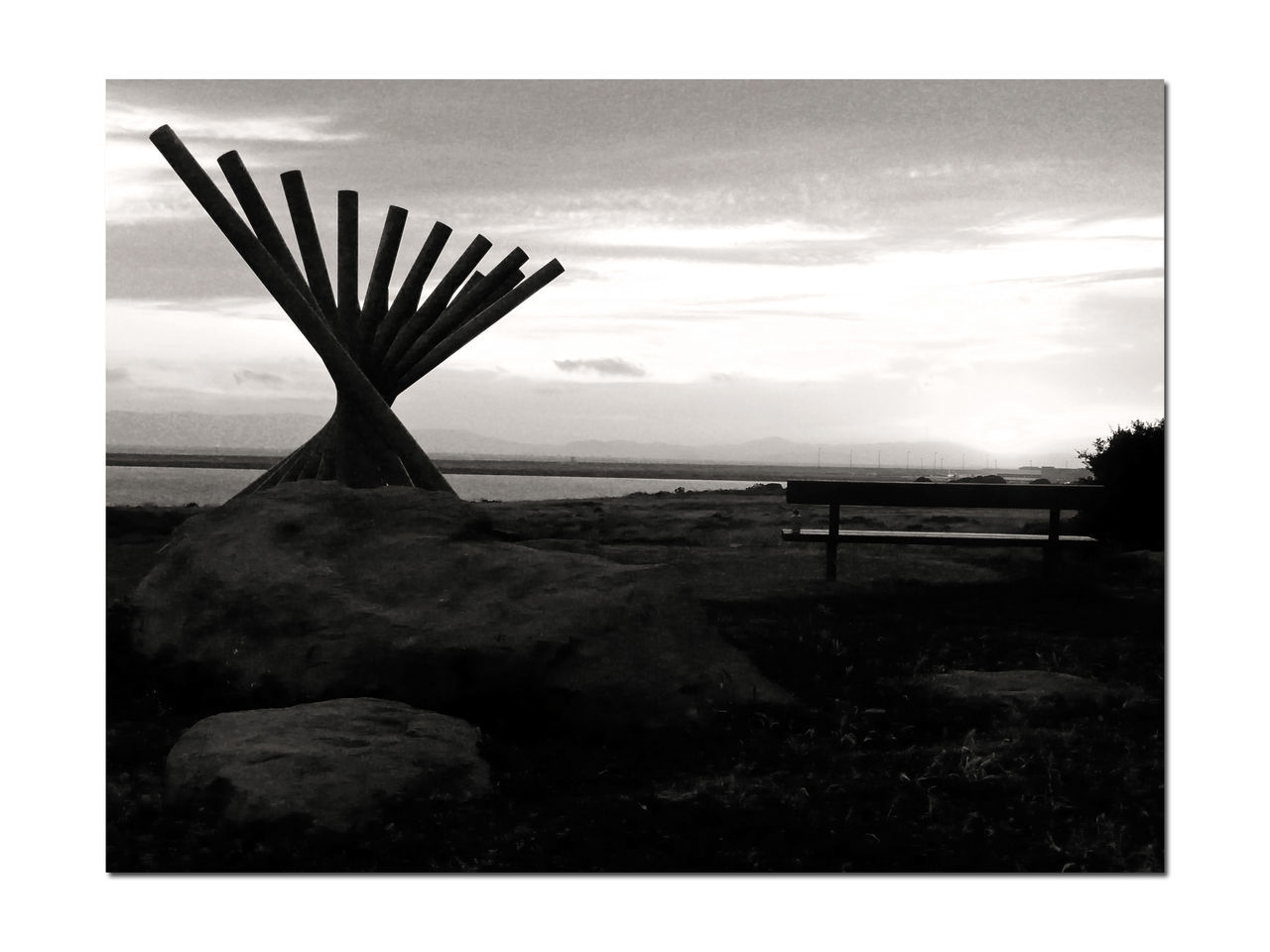 SCENIC VIEW OF LAND AGAINST SKY AT DUSK