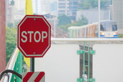 Close-up of road sign