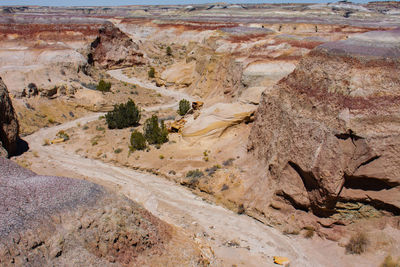 High angle view of desert