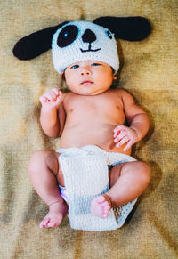 Close-up of baby girl