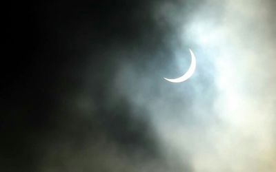 Low angle view of sky at night