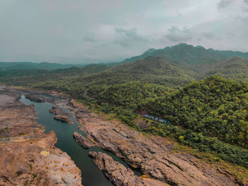 Beautiful travel destination landscape river mountains india gujarat