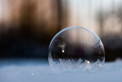 Close-up of crystal ball