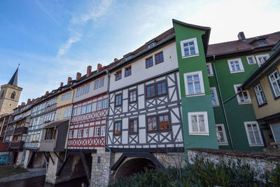 Low angle view of buildings against sky