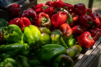 Vegetables for sale at market stall