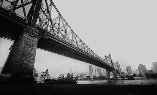 Low angle view of bridge against sky