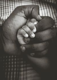 Close-up of baby hand
