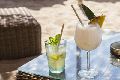 Close-up of drink on table