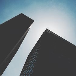 Low angle view of modern building against sky