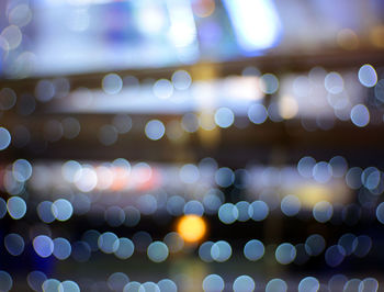 Defocused image of illuminated lights