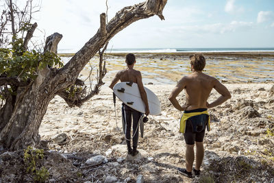 Surfers at the beach