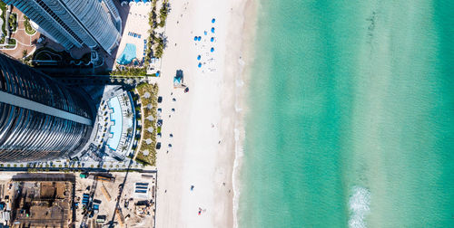 High angle view of beach in city