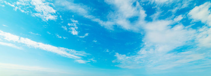 Low angle view of clouds in blue sky