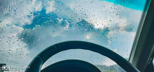 Water drops on glass window